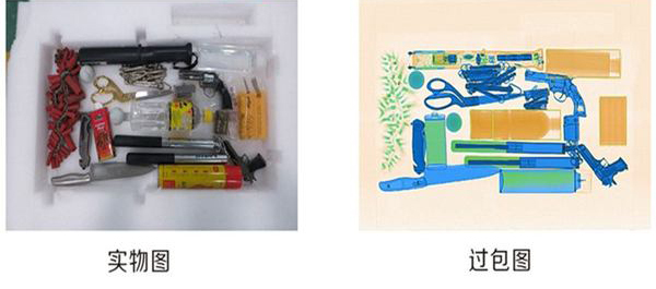 車站安檢機成像效果圖